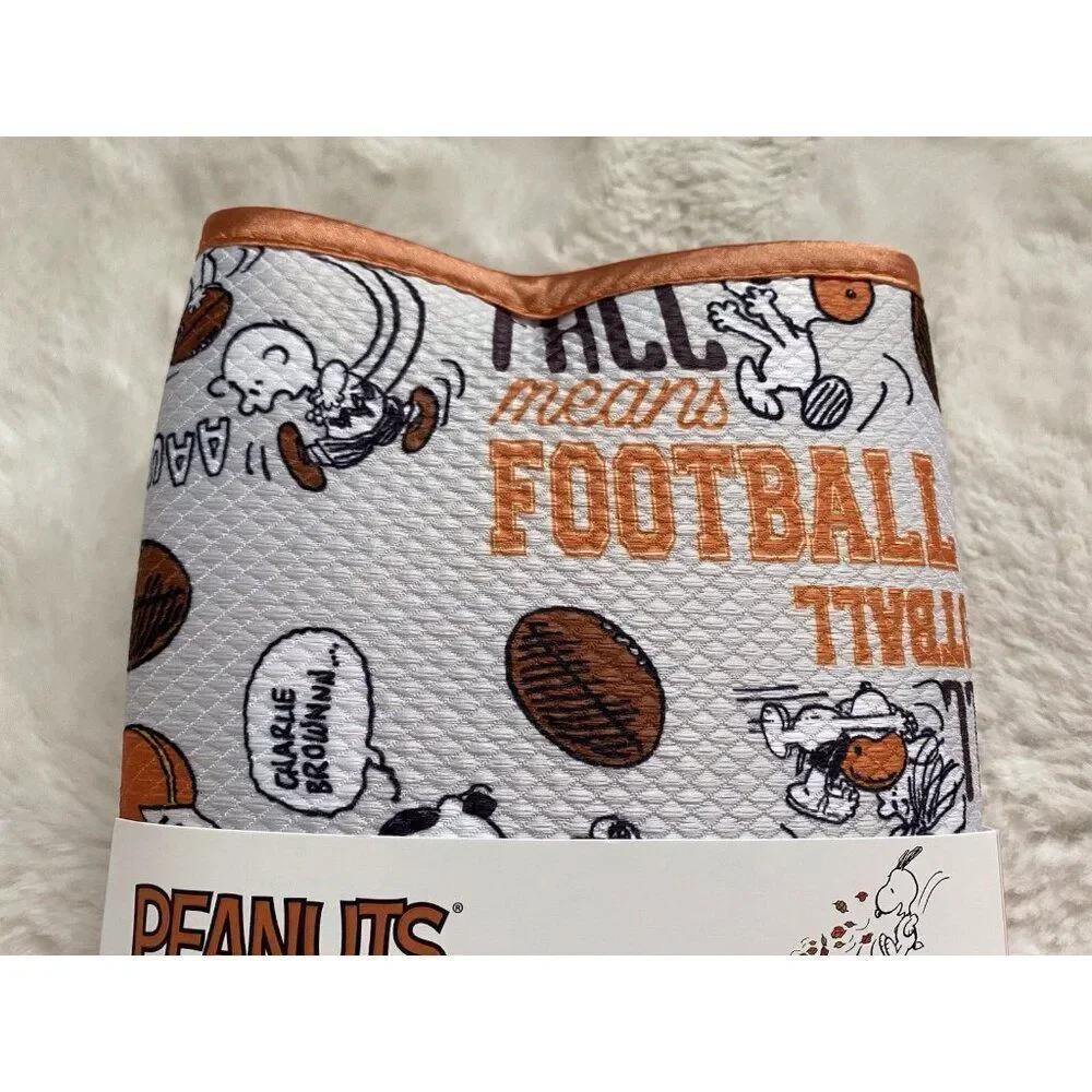 2‎ Pack Snoopy Peanuts Football Autumn Leaves Fall Dish Drying Mats 16 X 18” NEW